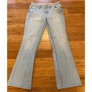 Bongo Fabulous Flare Let Me‎ Be Light Wash (RARE) Juniors Jeans Size 13 Y2K 90s